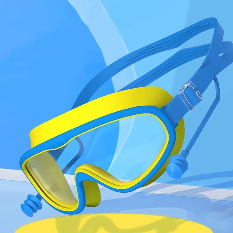 Outdoor swimming eyelets Eyewear with UV protection waterproof anti-fog with large mounting with ear plugs Anti-fog No loss for 14 years up