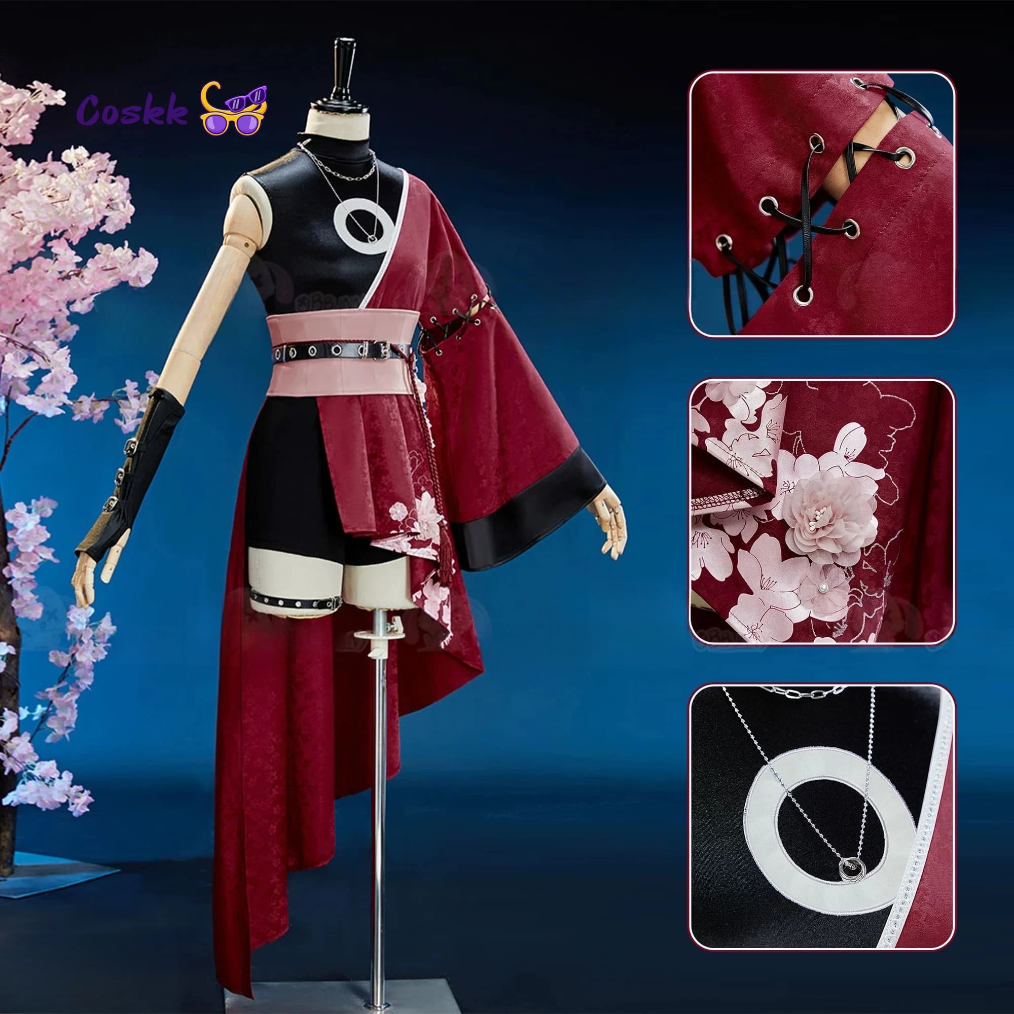 Nuovo Costume Cosplay Haruno Sakura per Halloween e Natale, Abito da Donna Carino per Feste a Tema, Vestito da Cameriera Lolita
