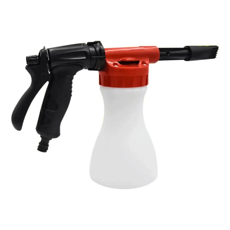Pistola per schiuma per autolavaggio, pistola per spruzzatore di sapone per autolavaggio ad alta pressione, concentrazione di schiuma regolabile, connessione rapida alla maggior parte dei tubi da giardino