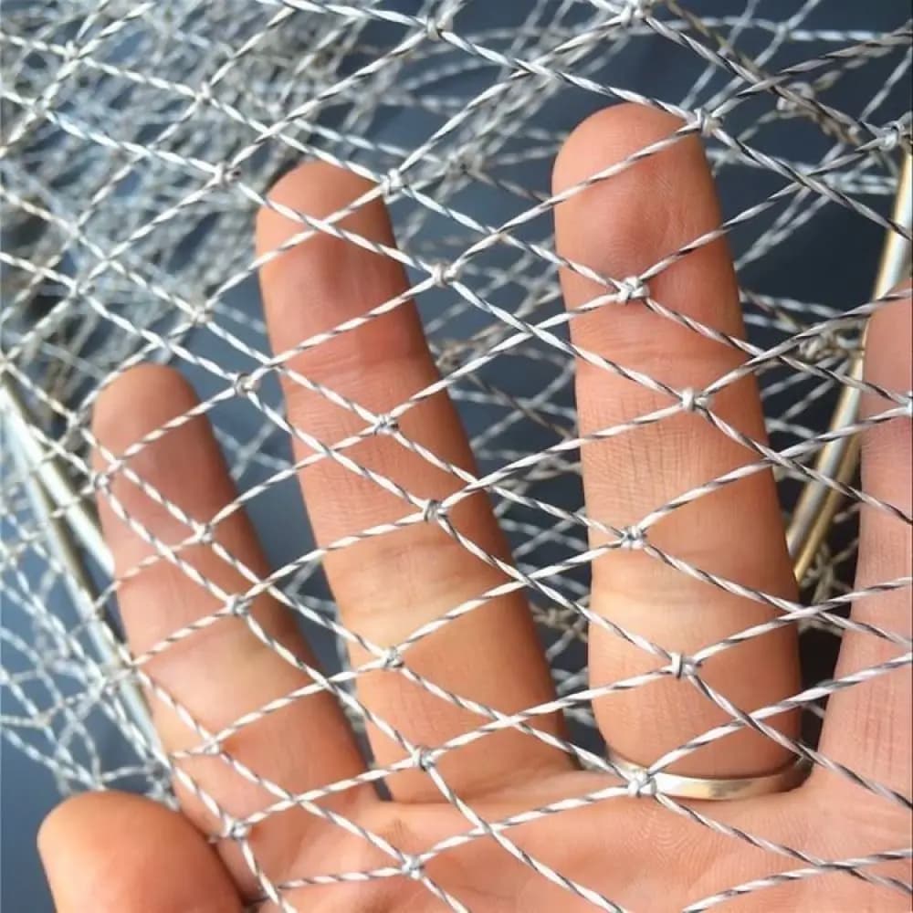 Sturdy Fishing Landing Net Head Stainless Steel Universal 8mm Interface Large Diameter Net Ring Tackle For Outdoor Fishing