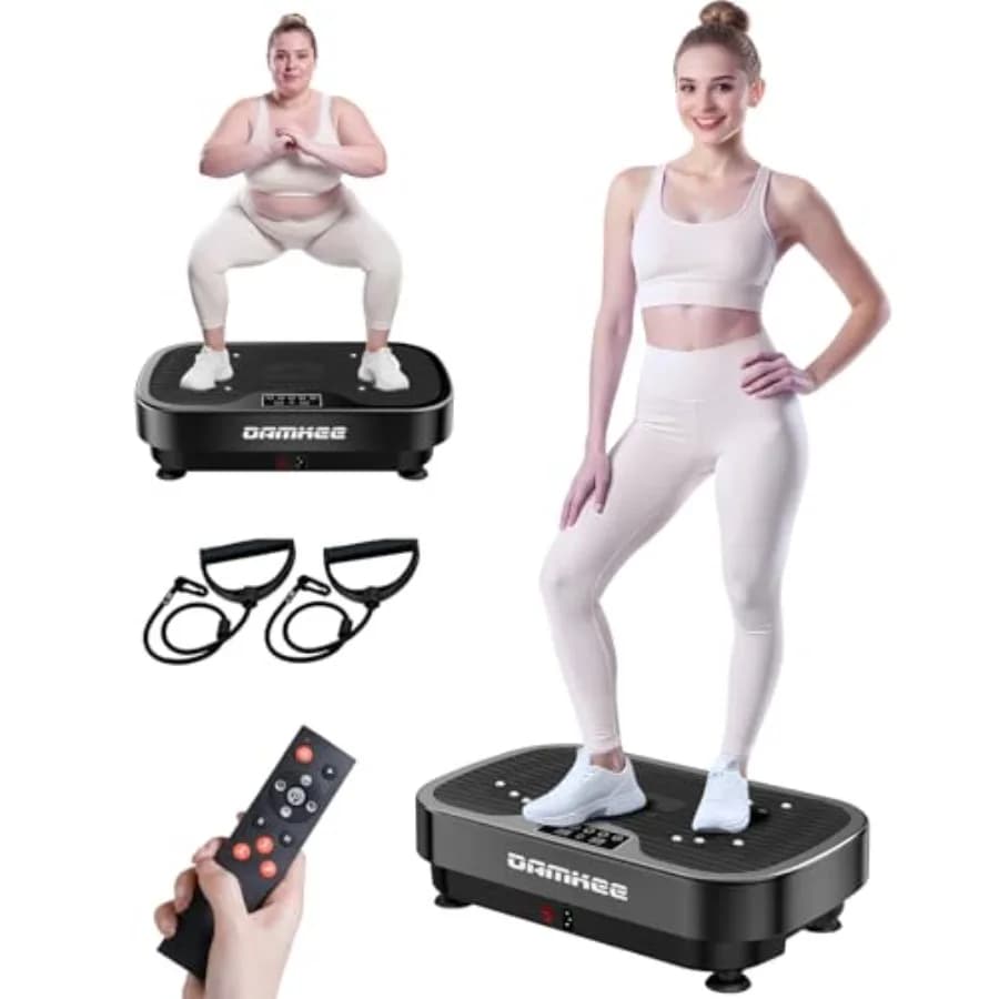 Exercise machine with vibrating plate for lymphatic drainage, triple engine vibrating equipment for slimming, body workout w
