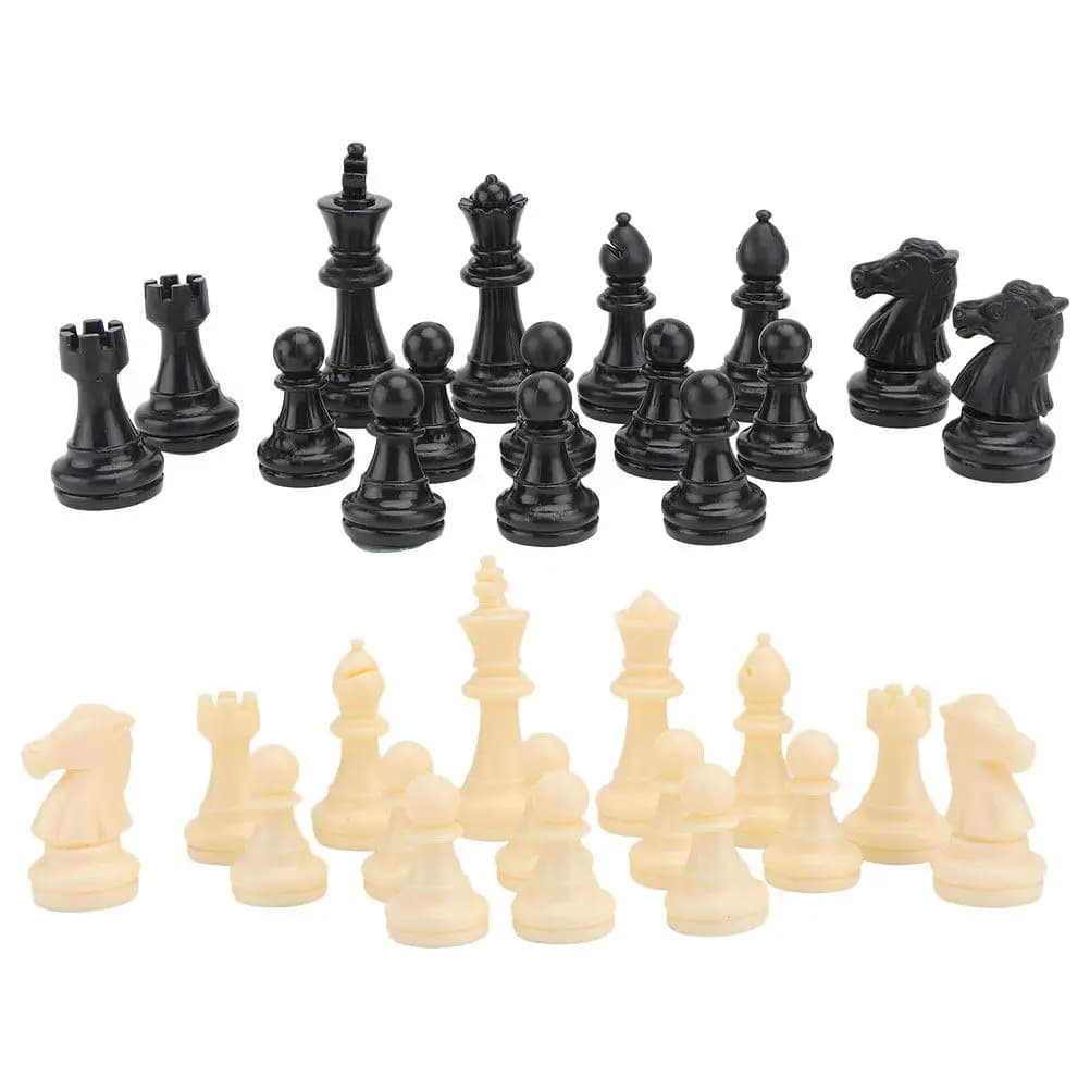 Set di Pezzi degli Scacchi in Plastica, Stile Elegante, Set Completo per Giocatori Occasionali e Professionisti, Stile Torneo