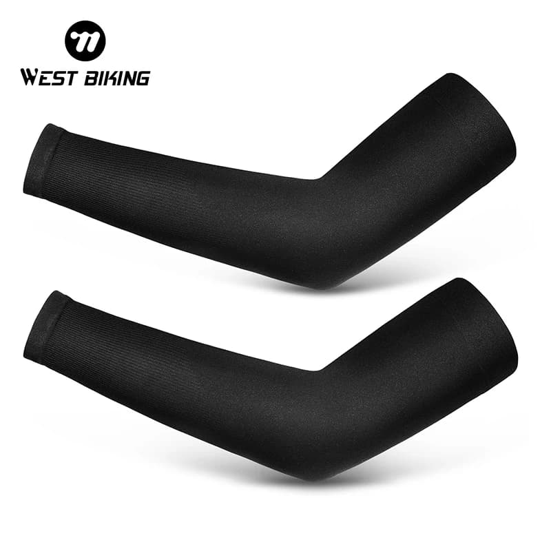 WEST BIKING Manicotti in Tessuto Rinfrescante Traspirante ad Asciugatura Rapida per Corsa e Ciclismo, Protezione Solare UV, Copribraccio Lungo