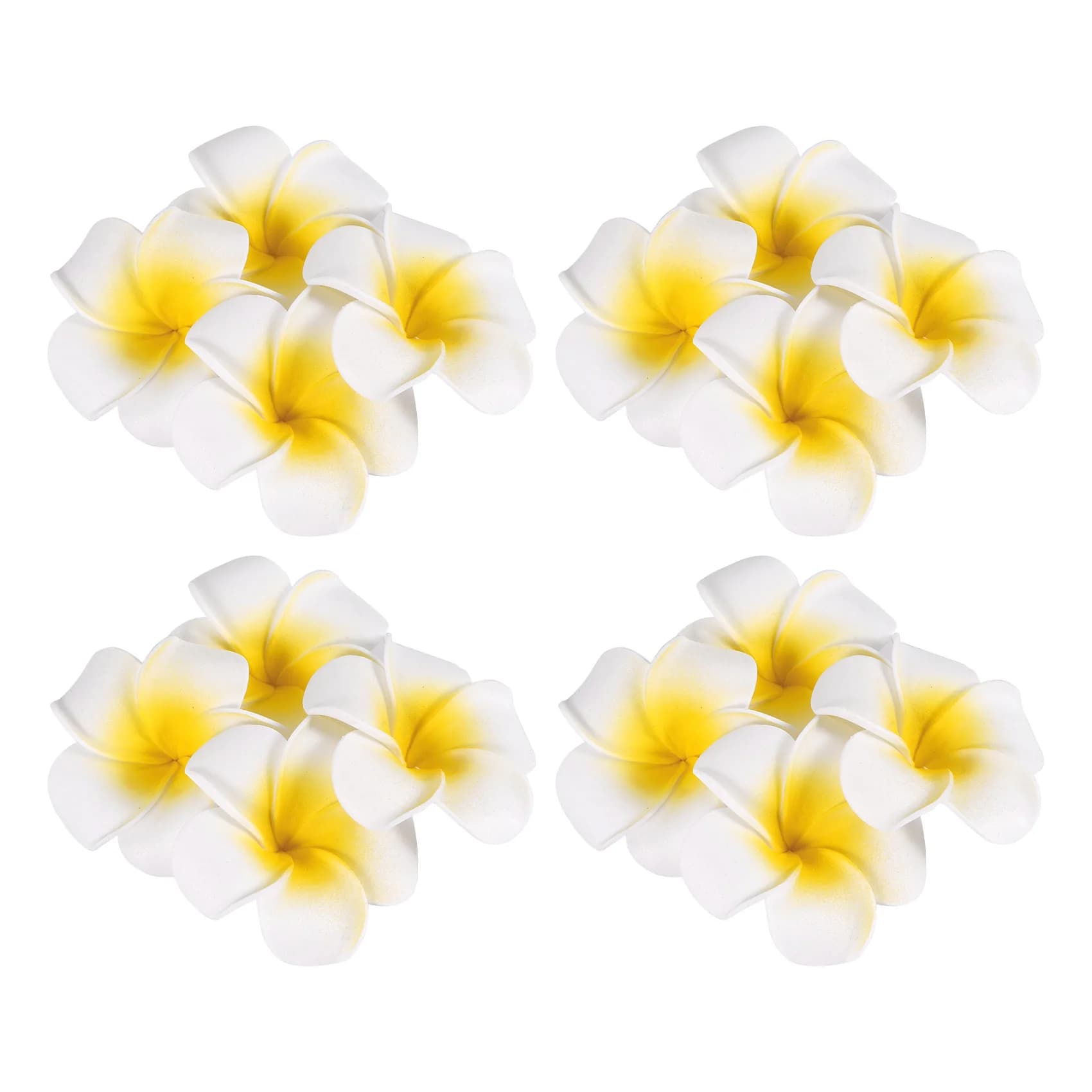 [Available] 100 Pz Foam White Frangipani Hawaiano Artificial Plumeria Petali di Fiori Cap Hat for Garland Hair Decoration Wedding Ceremony FAI DA TE 5c