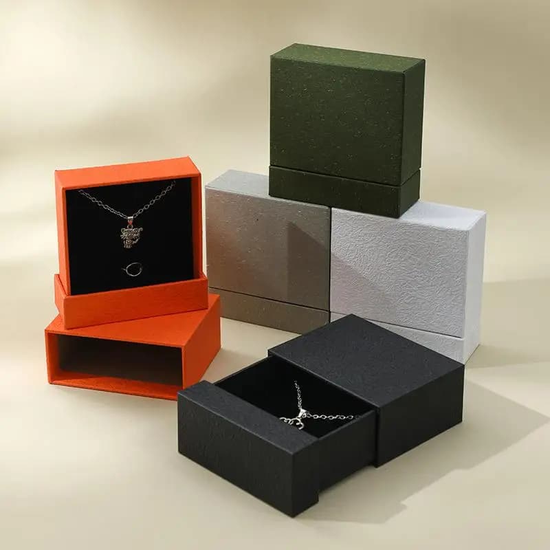Sturdy Construction Jewelry Organizer Compact Multiple Compartments Thick Paper Ring Box Customizable Gift Box Jewelry Display