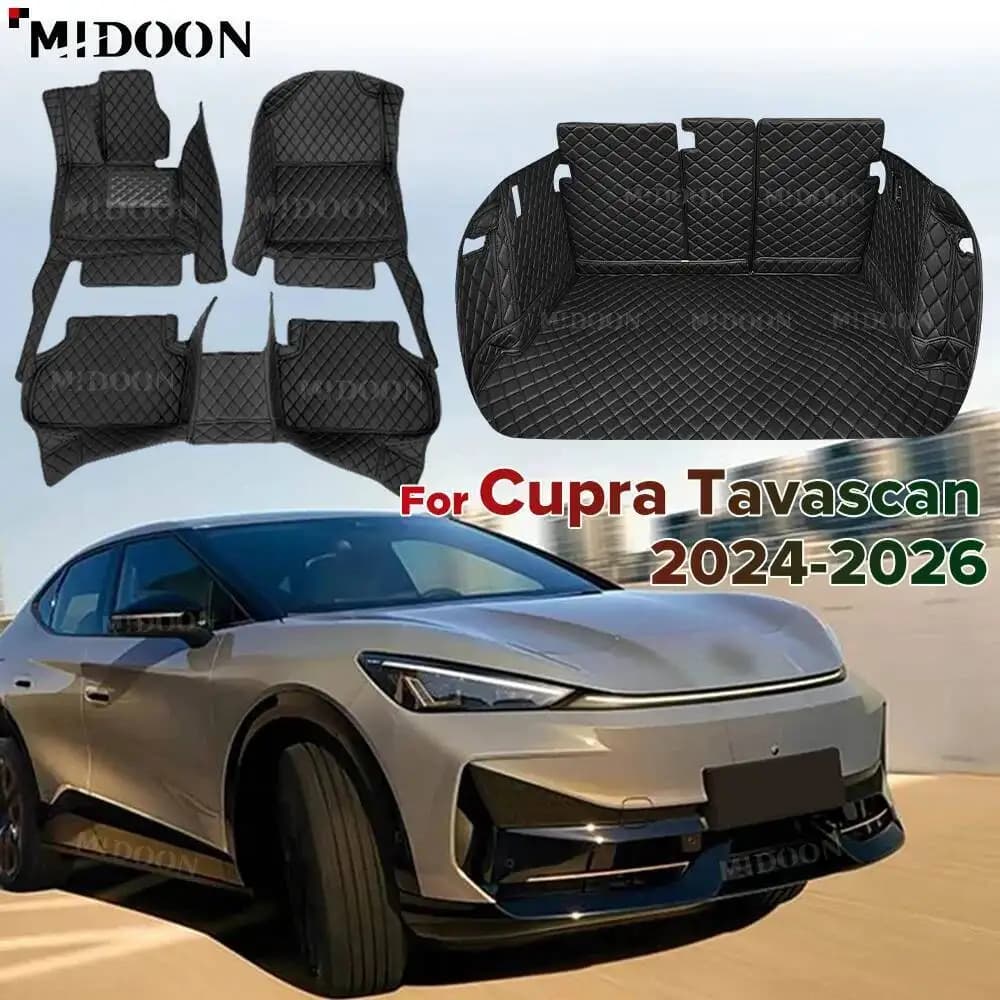 Tappetini per bagagliaio auto MIDOON per Cupra Tavascan VW ID. UNYX 2024 2025 2026 Tappetini per auto Tappetini per piedi Cargo Liner Accessori interni