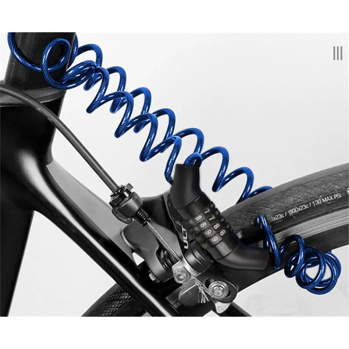 Nuovo 2026 - Set 2 Lucchetti Antifurto per Casco con Codice a 4 Cifre, Lucchetti Portatili per Bici da Strada, Scooter, Moto e Biciclette, con Cavo