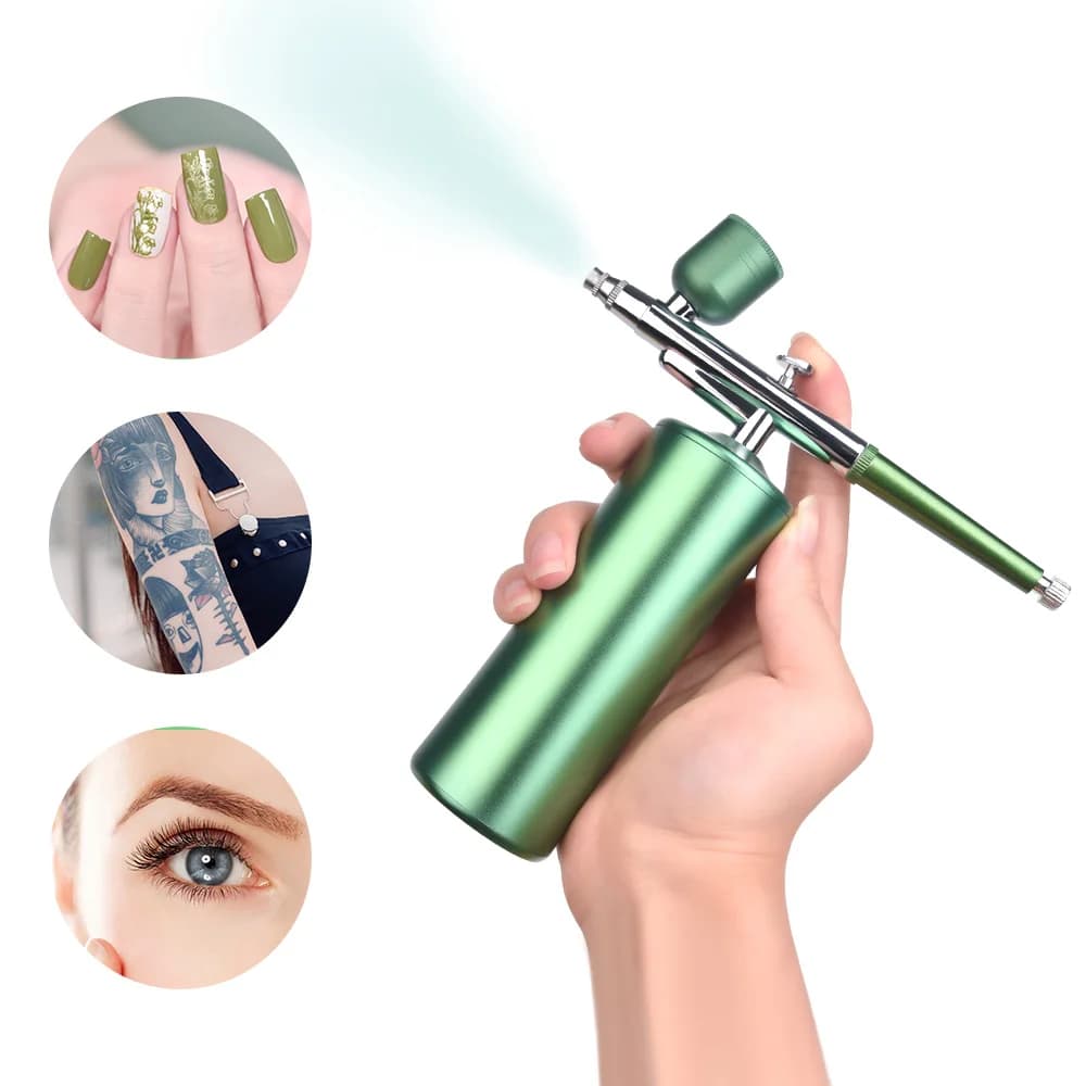 KADS Airbrush Nail with Rechargeable Compressor Cordless Airbrush Nail Art Paint Portable Spray Gun for Nail Cake Painting Craft