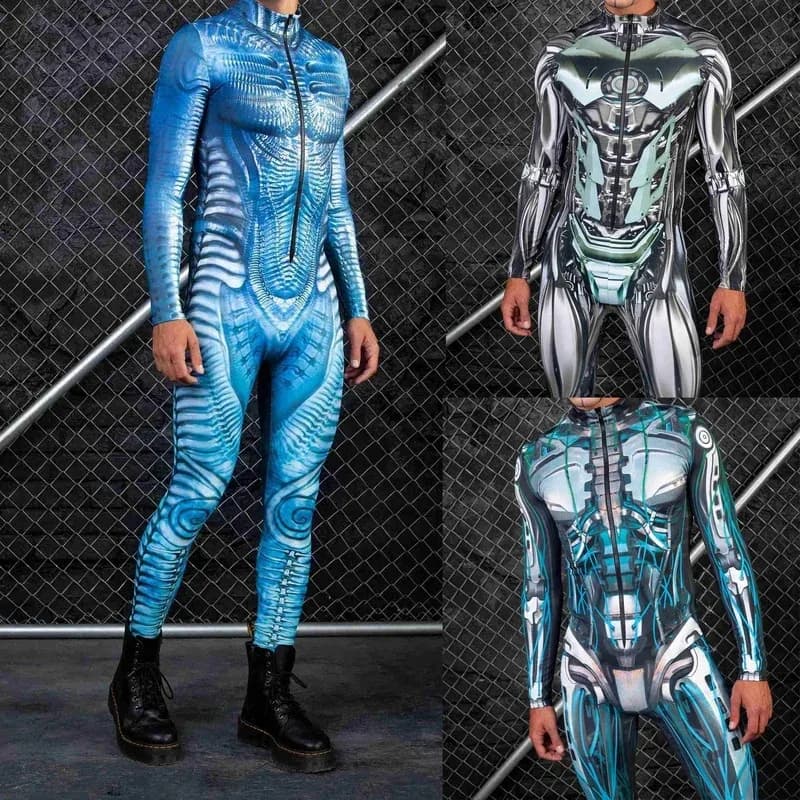 2025 Halloween Cosplay Uomini Adulti Steampunk Body Il Futuro Robot CyberPunk Tuta Festa di Halloween Costume Cosplay