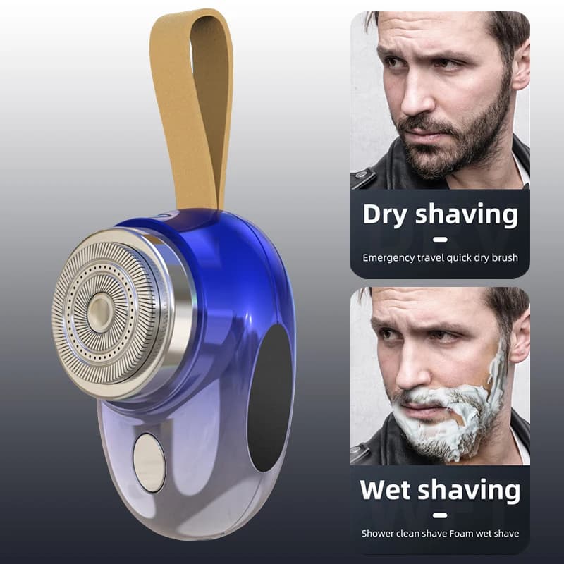 Mini rasoio da viaggio elettrico per uomo tascabile lavabile ricaricabile portatile indolore Cordless Trimmer coltello viso barba rasoio