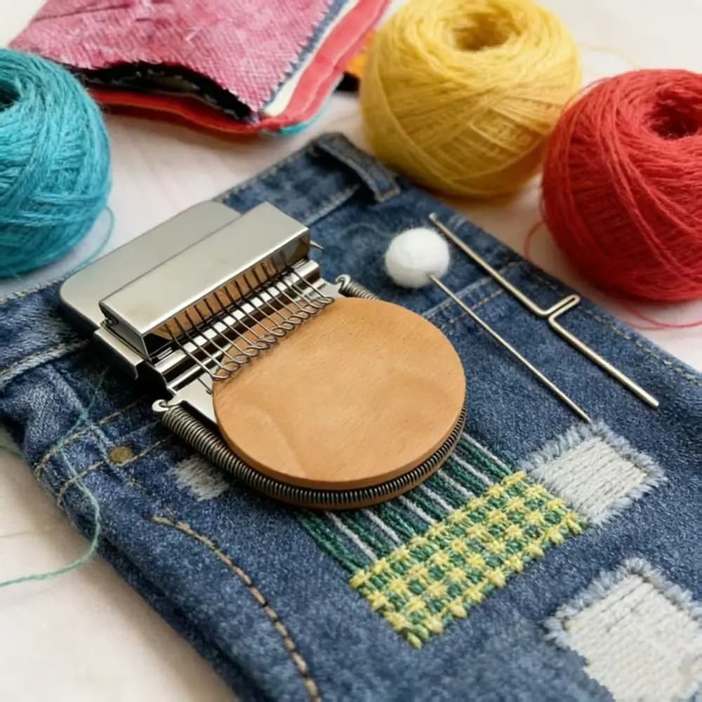 Creative Spring Upgrade Small Loom 12 14 Hooks Quick Repair Speedweve Type Loom Beautiful Stitching Weaving Loom Repairing Socks