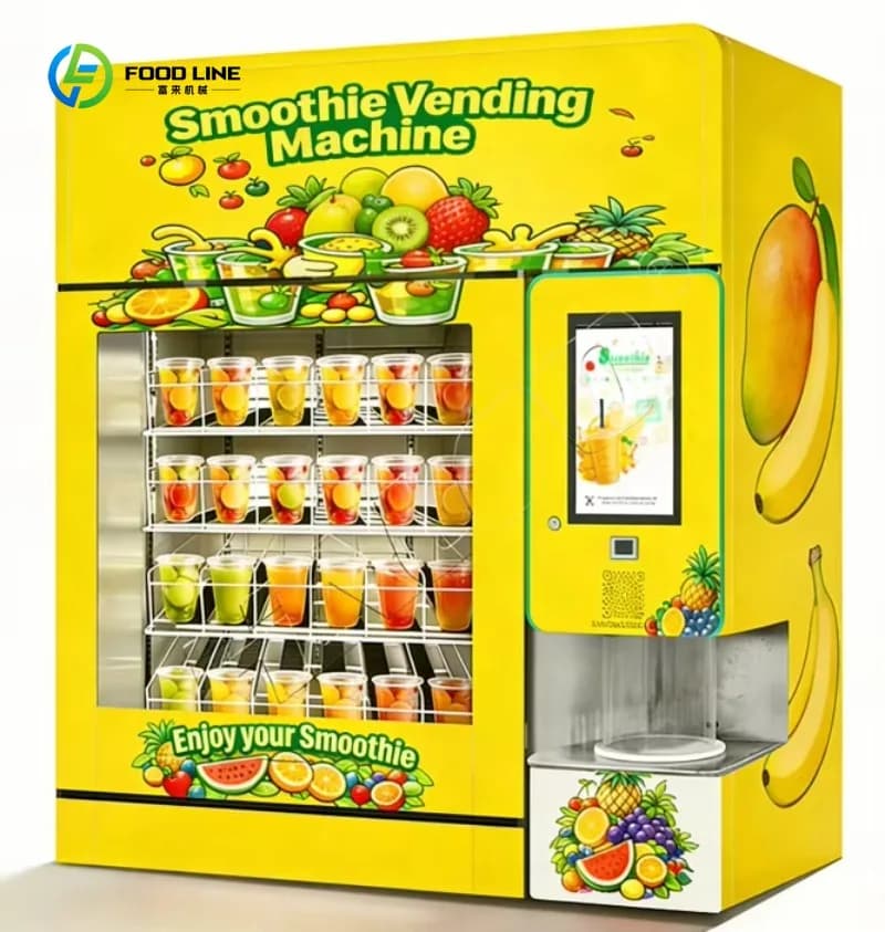 Customized Smoothie Vending Machine with SDK Touchscreen Remote Monitoring-24 Hours Frozen Fruit Blender