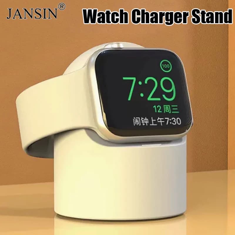 Supporto per caricabatterie per Apple Watch Series 9 8 7 6 Ultra 2 Staffa di ricarica da tavolo in silicone Dock Station Supporto per cavo di ricarica iWatch