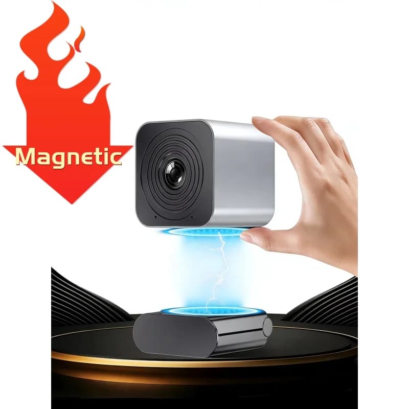 Webcam 4K per Streaming, Videocamera USB 1080P 60FPS, Autofocus Magnetico, Microfoni Integrati per TikTok/YouTube