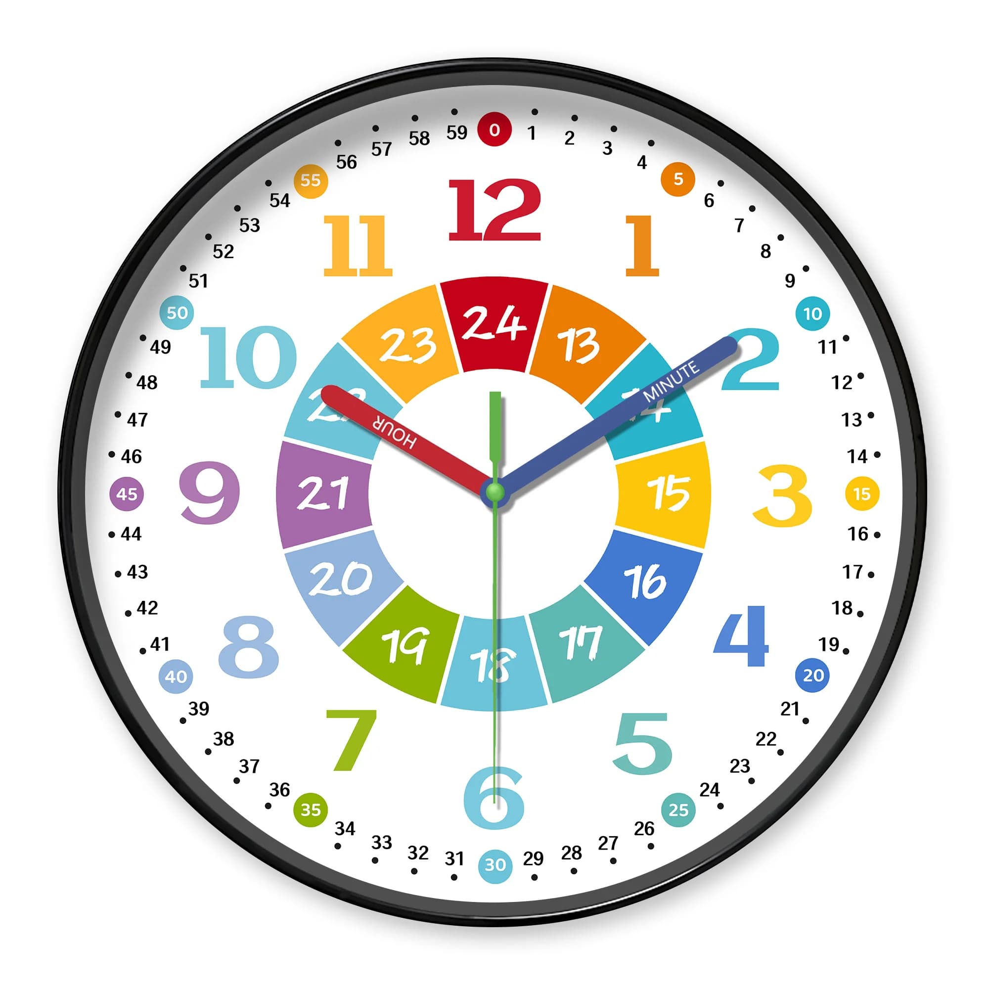 Colorful Children's Early Education Clock Suitable for Home And School - Educational Time-Telling Tool for Kids