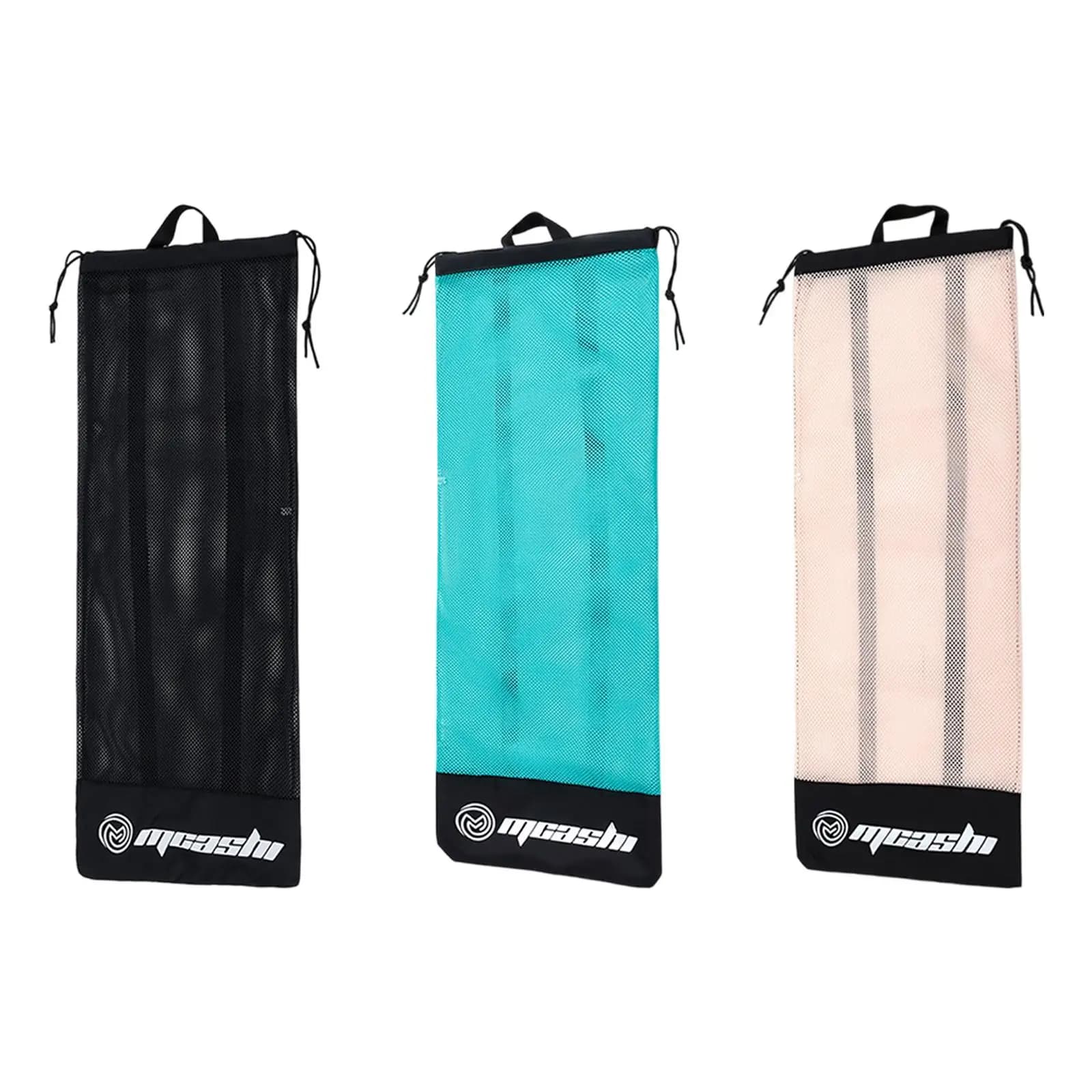 Long backpack for snorkeling and diving equipment with transport shoulder strap