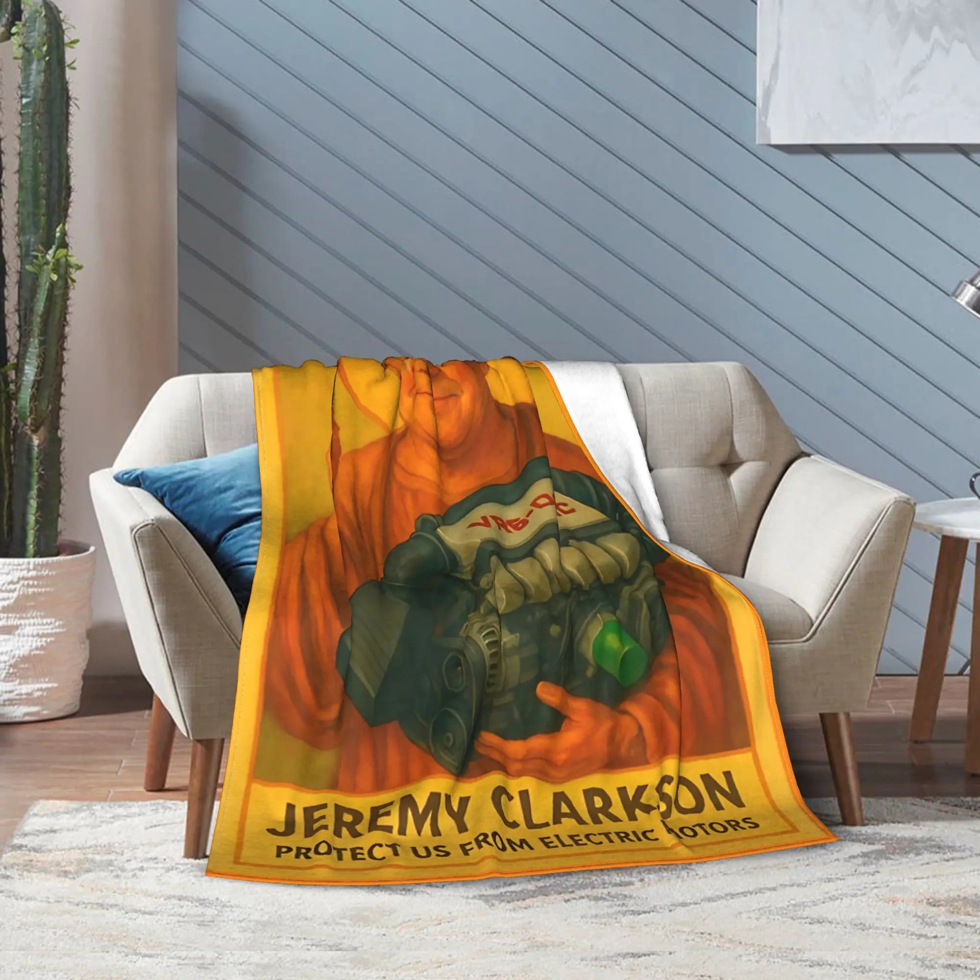 Coperta Jeremy Clarkson Protect us from Electric Motors, coperte morbide e leggere di diverse dimensioni per divano e letto