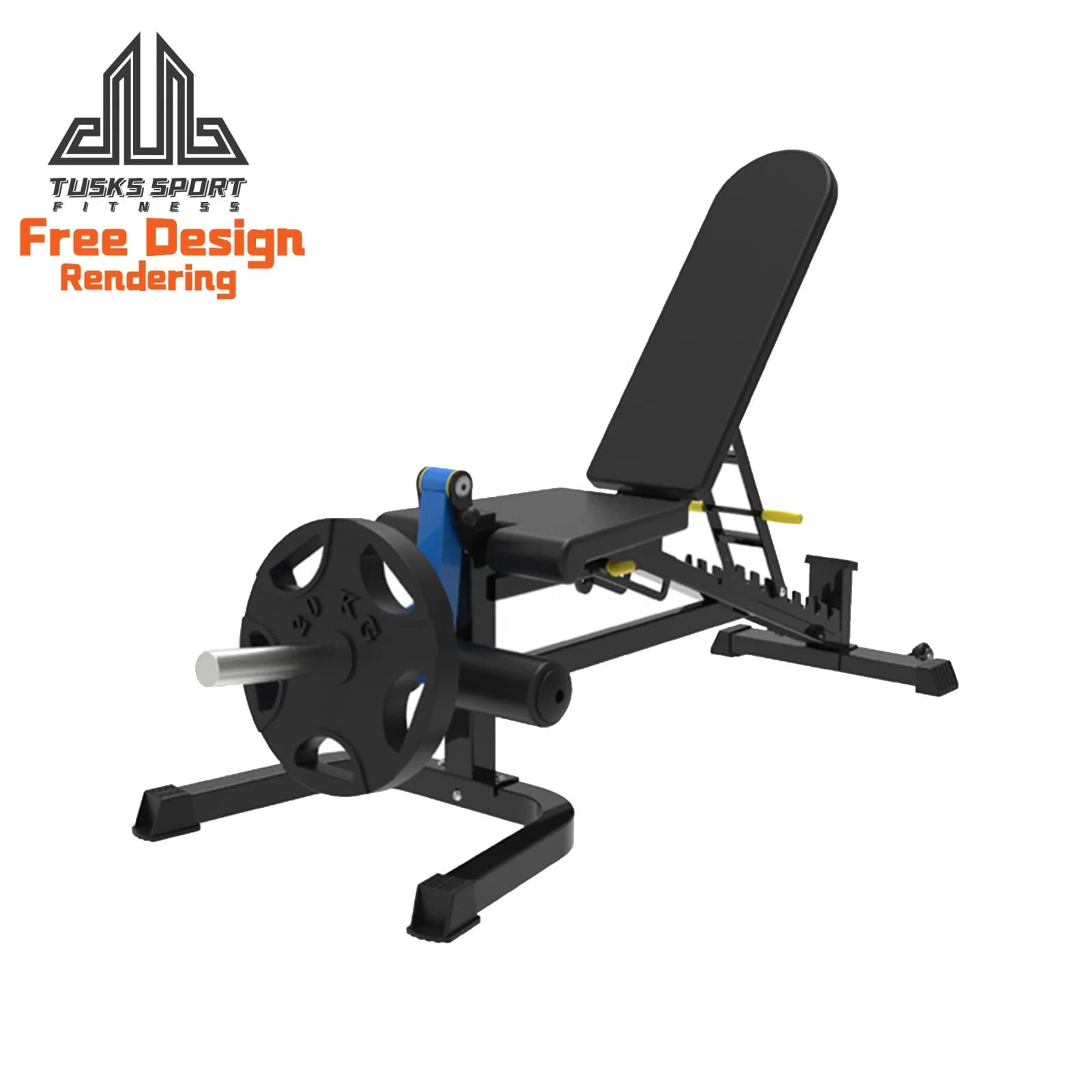 Home Gym Equipment Plate Loaded Multi-Functional Heavy Duty Adjustable Weight Bench With Leg Extension