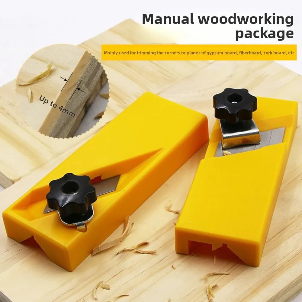 DIY Manual Wood Chamfer Edge Planer 1/3/5PCS Adjustable Cutting Blade Trimming Tool For Multiple Wood Boards Processing