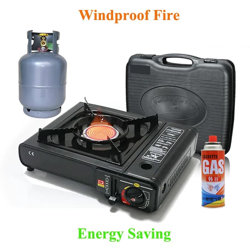 Outdoor Portable Outdoor Infrared Ceramic Butane Gas Stove Picnic Camping Stove Energy Saving BBQ Cooking Kitchen