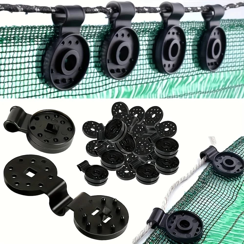 Clip in tessuto per parasole resistenti da 50 pezzi, clip di fissaggio per parabrezza da giardino e auto - Clip in rete per piante resistenti ai raggi UV