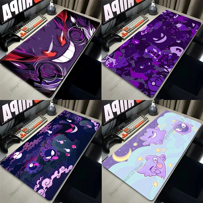 Pokemon Anime Gengar Viola Mouse Pad XXL PC Cool Gamer Cabinet Tappeto per tastiera Tappetino da scrivania esteso Laptop Kawaii Mousepad Regali