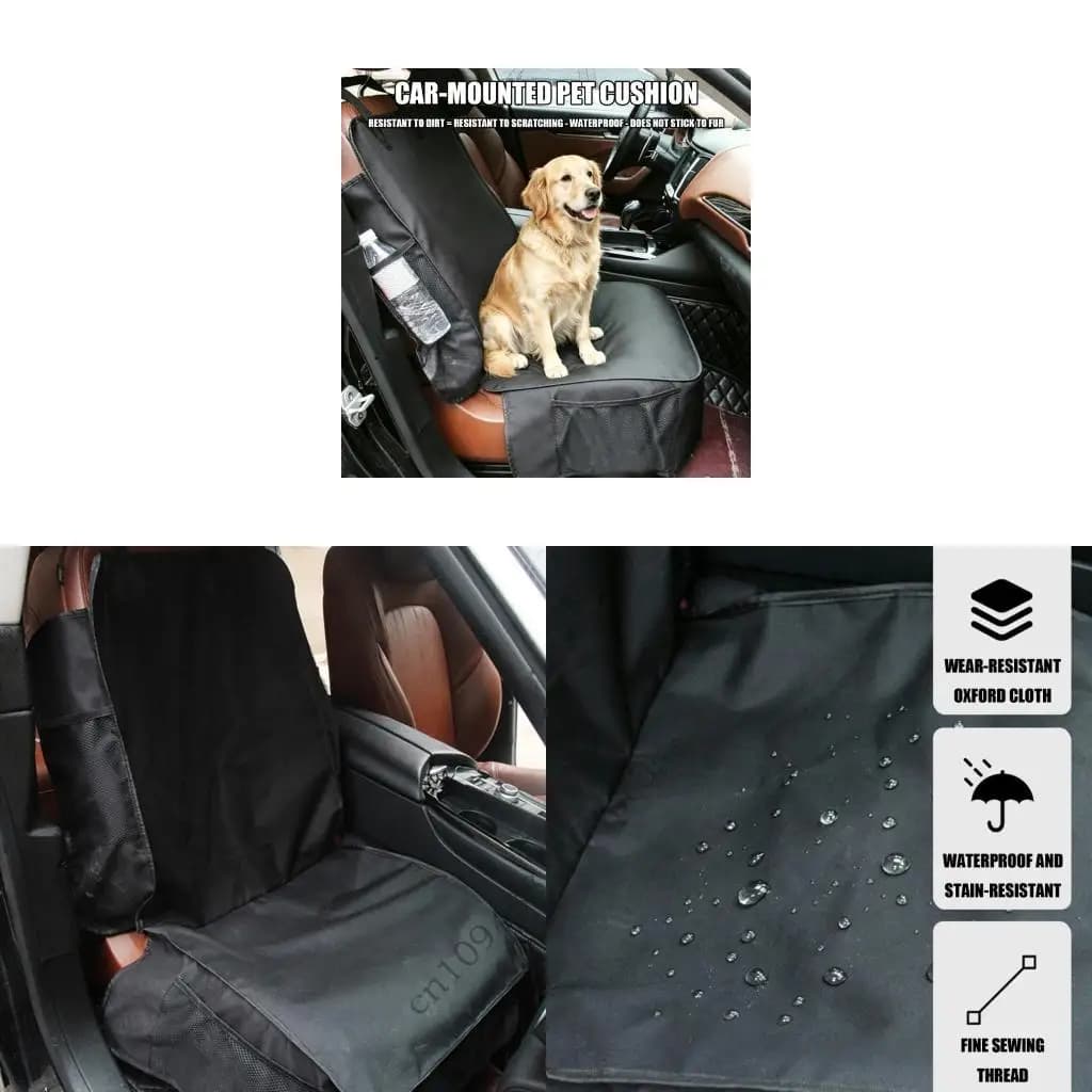Pet Car Mat Cover Protector With Storage Compartments Heavy Duty Quick Installation For Automobile