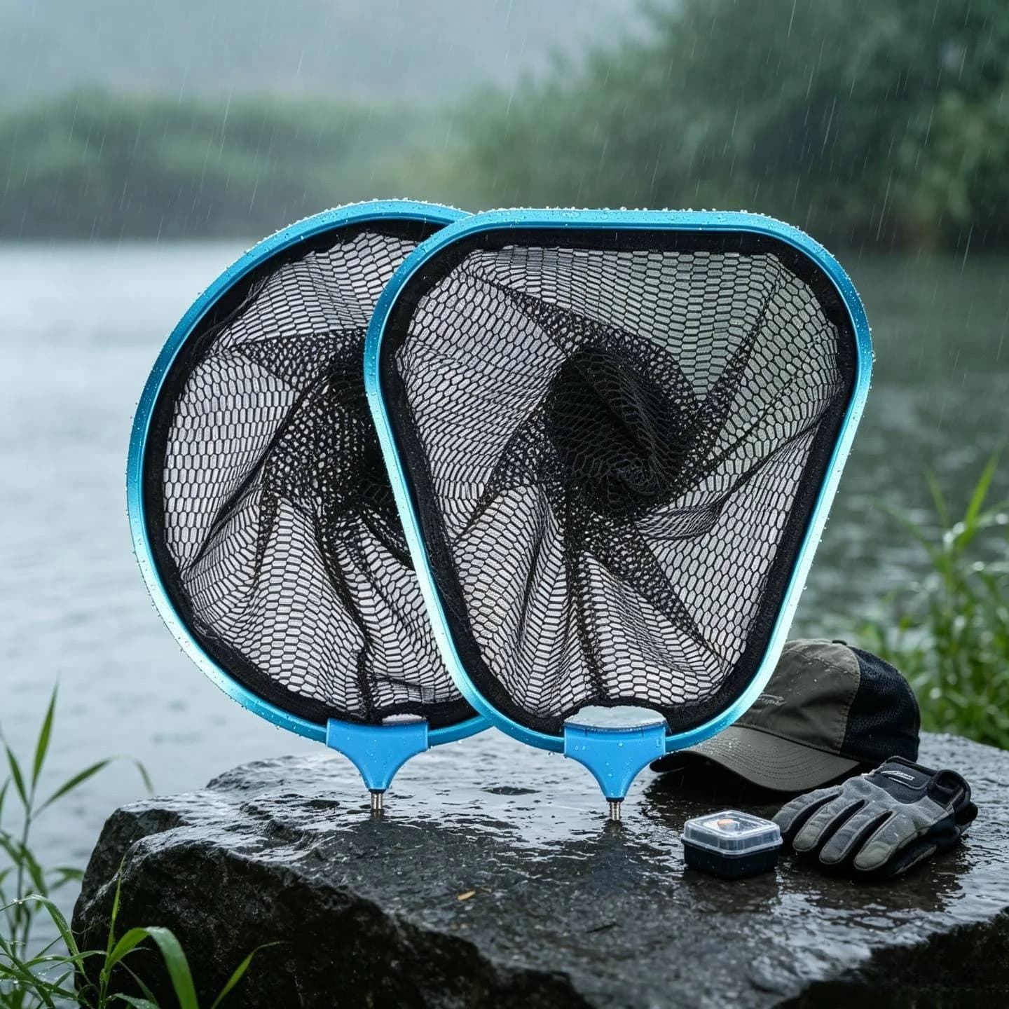 Aluminum Alloy Fishing Net Head Anti-Hook 3045cm round Shape Fishing Net Scoop Outdoor Camping Travel Gear