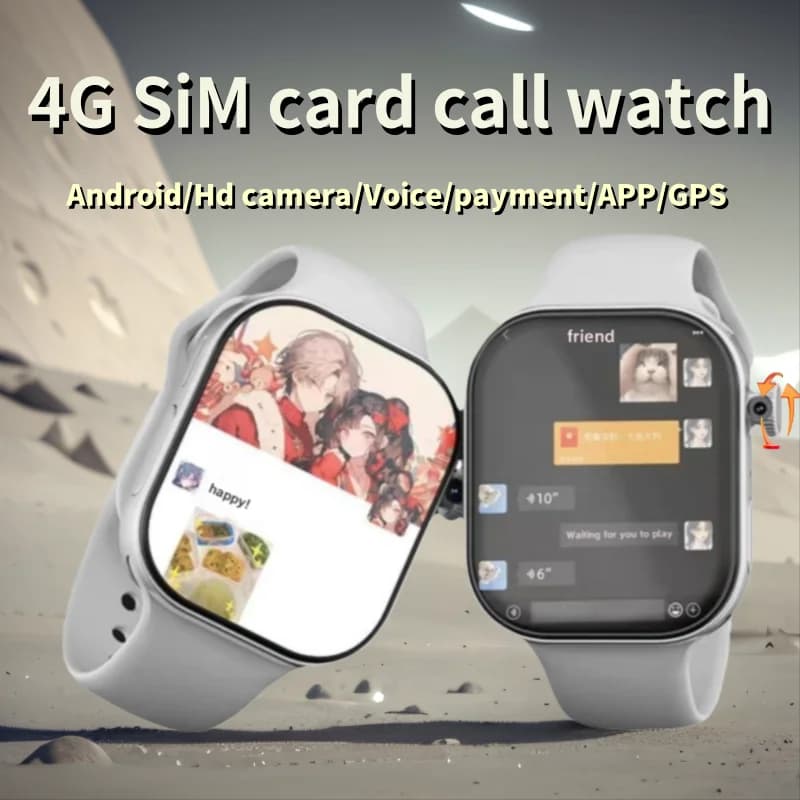 Smartwatch for adults full network 5G VP99, equipped with 180 ° rotating camera, 2,29 inch screen, SIM card, heart rate monitoring function