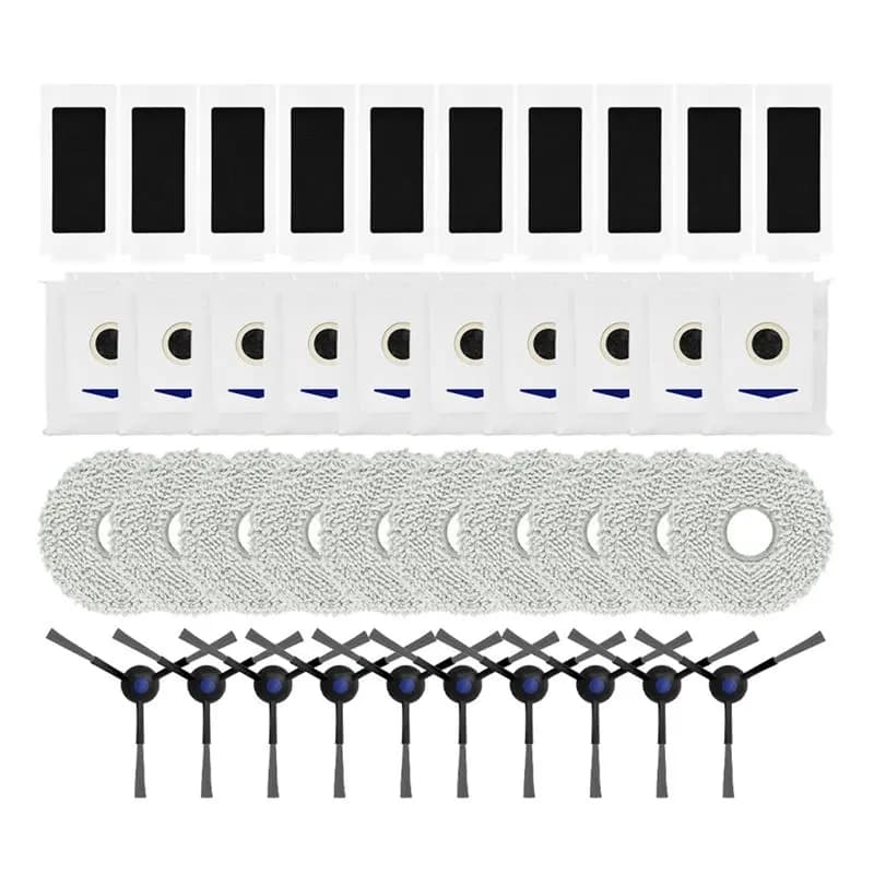 AB08 - Ricambi e Accessori per ECOVACS DEEBOT T30 PRO OMNI: Spazzola Laterale, Filtro HEPA, Panno Lavapavimenti, Sacchetto Raccoglipolvere
