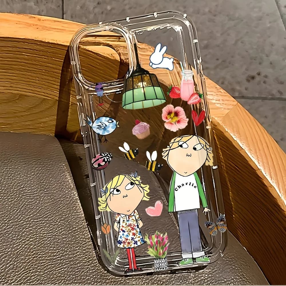 Adorable Charlie And Lola Phone Case For iPhone 17 16 11 15 12 13 14 Pro Max Plus X XS XR XS MAX 16E 17Air Anticollision Cover