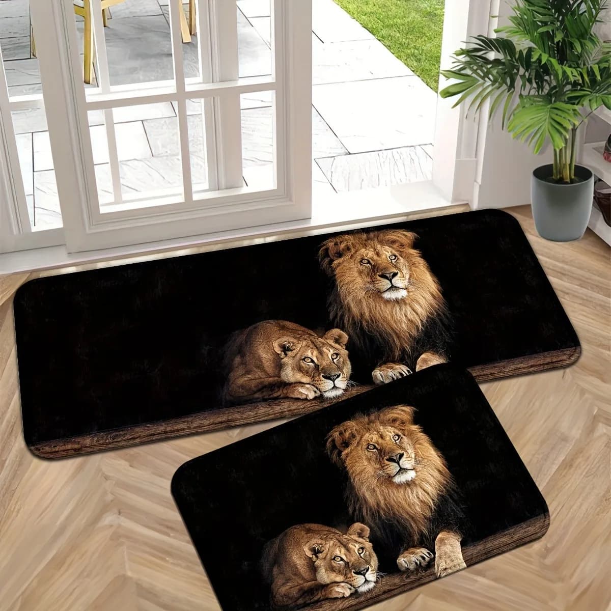 1PC Tappeti da cucina modello leone Tappetini per porte antiscivolo per la casa Tappeti da bagno design pop Tappetino da bagno Tappeto per la casa Lavanderia Decor