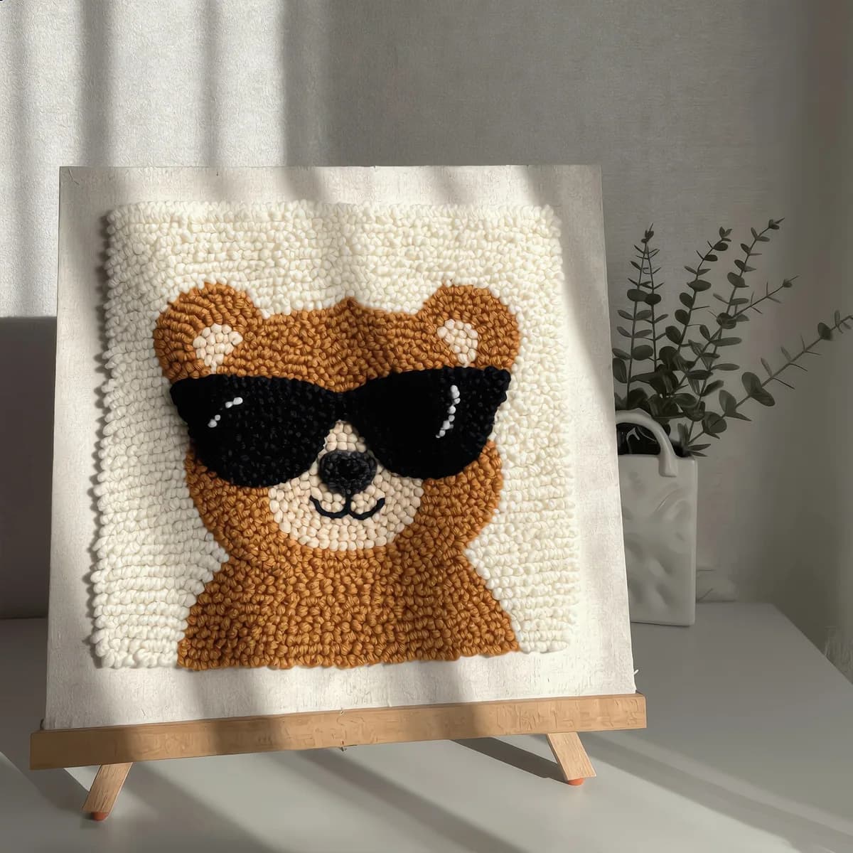 Punch Needle Embroidery Kits Wall Painting Set For Adults DIY Craft Wool Poke Embroidery Set for Beginner Cross Stitch Home Deco