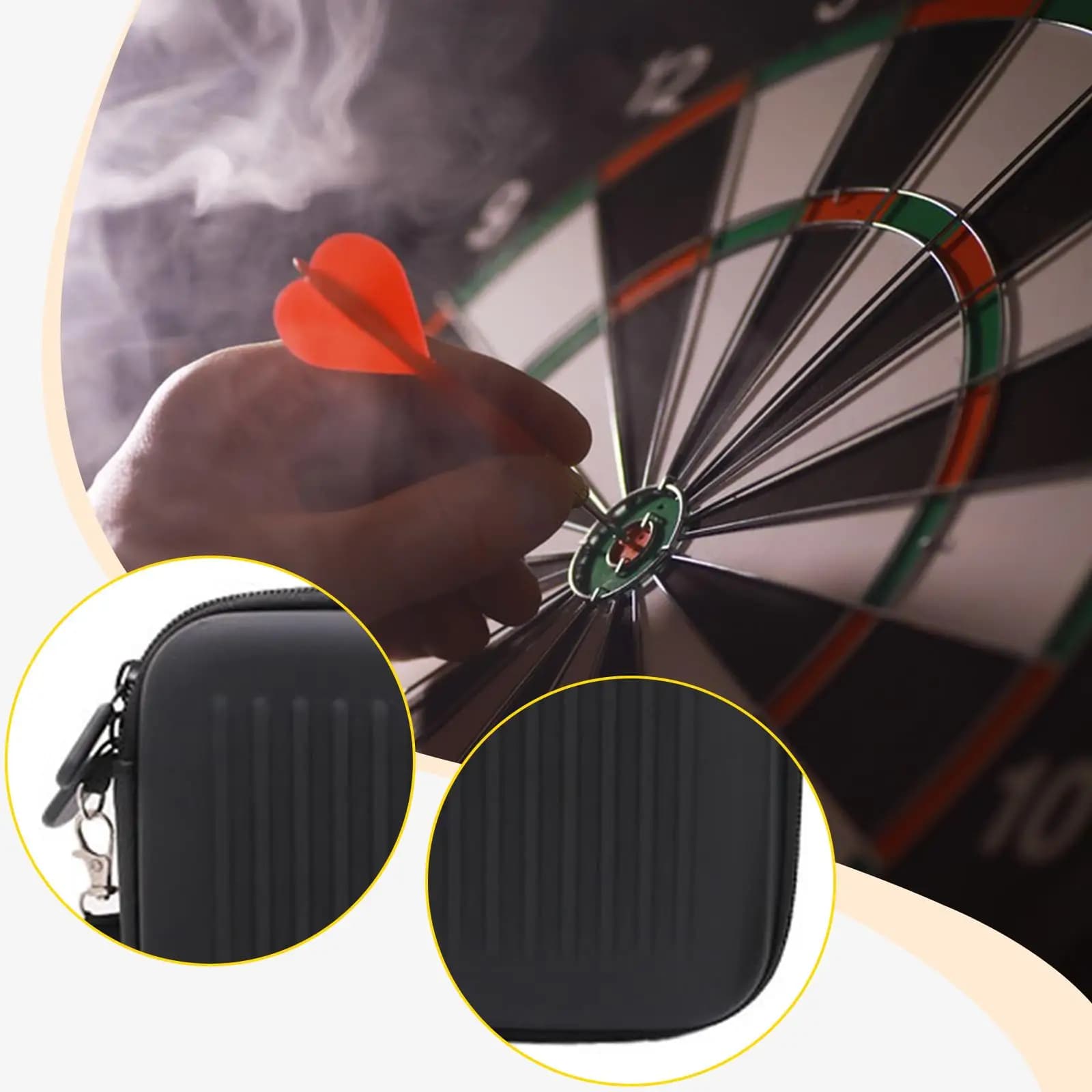 Professional Dart Storage Case EVA Dart Organizer Box for Soft and Steel Tip Darts for Tournament Travel