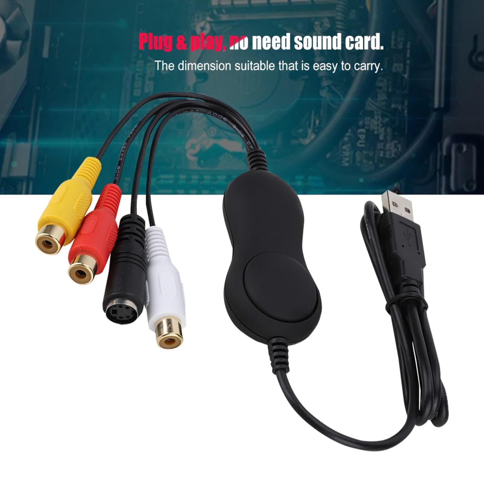 USB2.0 UVC Video Capture Card Analog Video Grabber HD Recorder For Windows/for Linux Video Acquisition Card