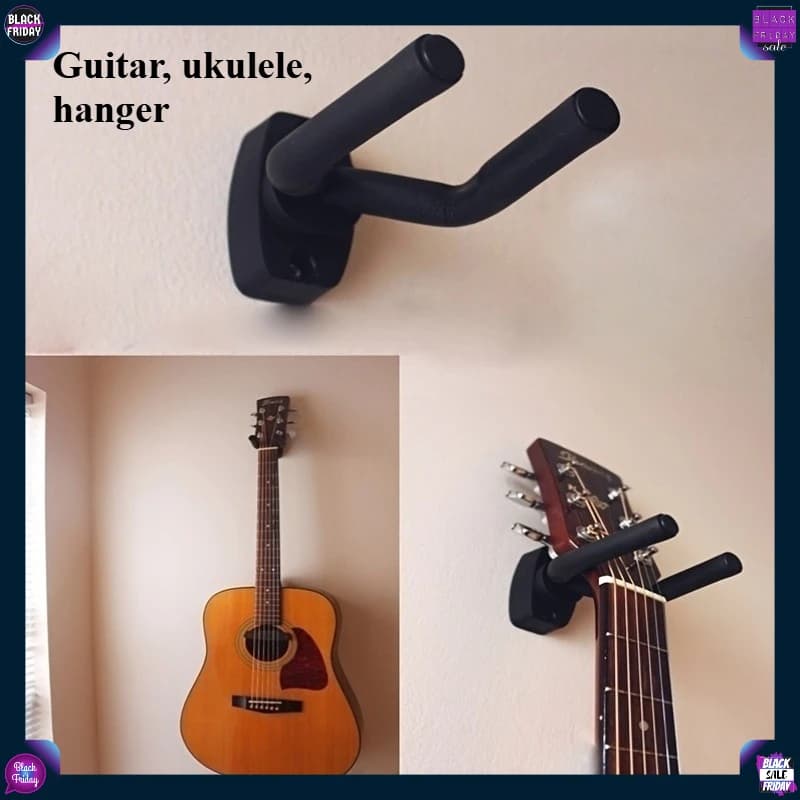 Supporto da Parete per Chitarra, Accessori e Parti per Esposizione Strumenti, Gancio da Parete per Chitarre, Plettri per Chitarra
