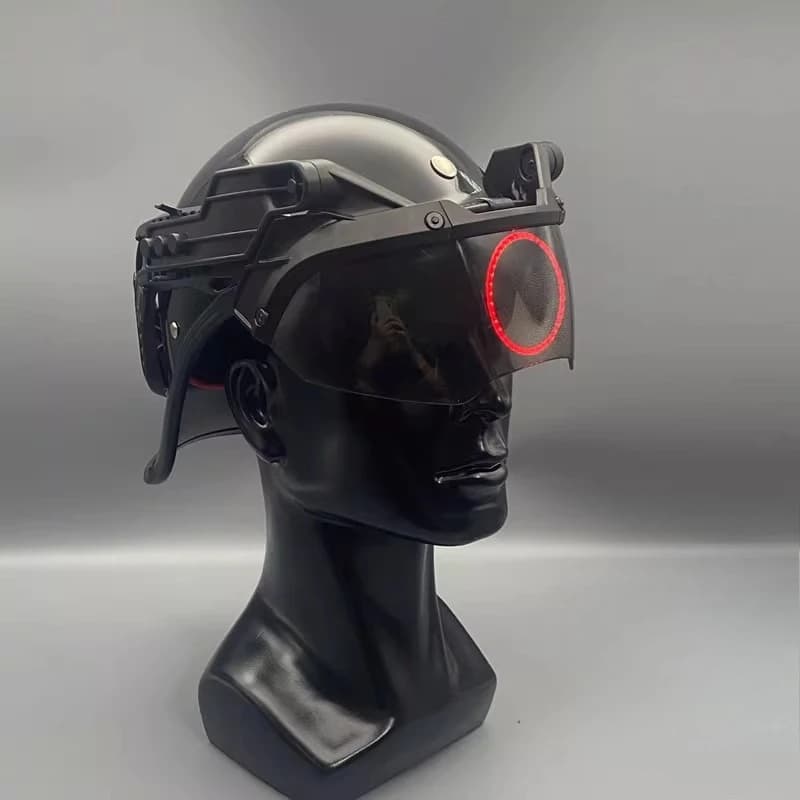 Casco, stravaganti accessori per l'intrattenimento, cappelli luminosi, maschere integrali
