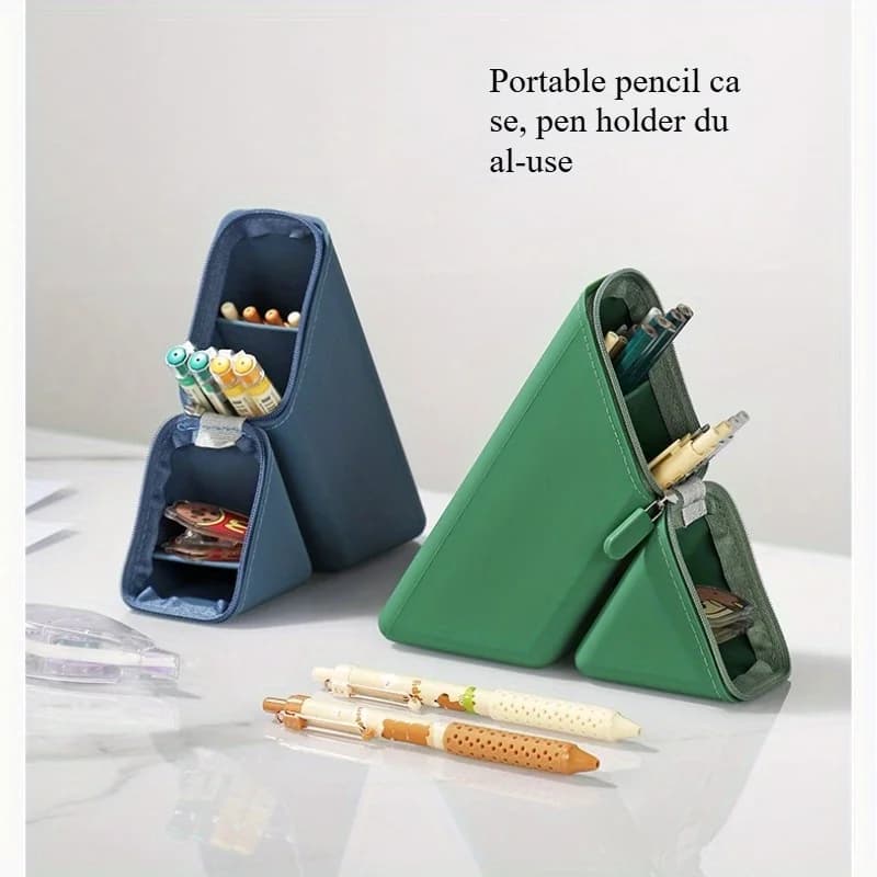 Elegante portapenne in silicone: organizer da tavolo pieghevole per ufficio e studio, tazza di cancelleria multiuso, regalo perfetto per gli studenti
