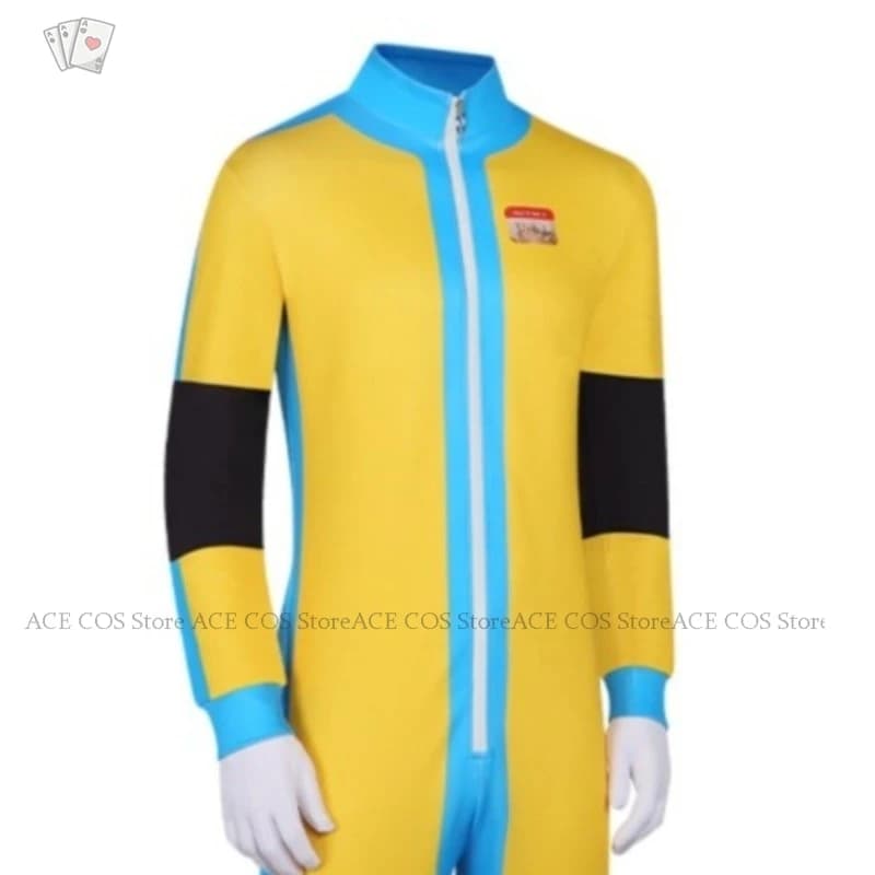 ACE COS Store Costume Cosplay Anime Game Dispatch Waterboy Herman Tuta da Supereroe Abbigliamento per Giochi di Ruolo Uniforme Mantello Parrucca