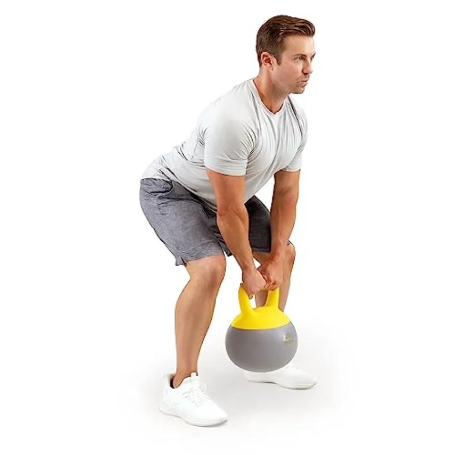Kettlebell Soft 8lb 16lb 24lb 32lb with Iron Sand, Anti-slip Handle, Weights for Fitness, Exercise, Training, Home Gym, Muscle Enhancement