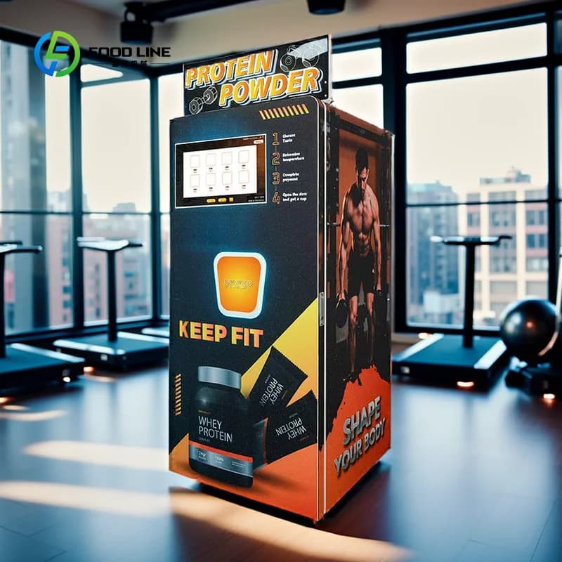 Customized Luxury Sports Gym Protein Powder Vending Machine Hot and Cold Shaker