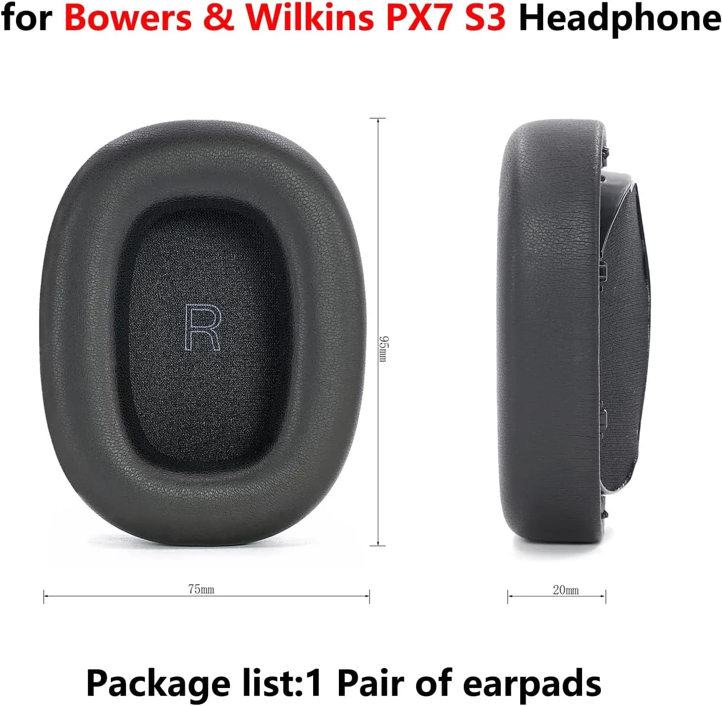 Cuscinetti auricolari di ricambio compatibili con le cuffie wireless Bowers & Wilkins PX7S3 PX8S2 (non compatibili con le cuffie PX7 / PX8)