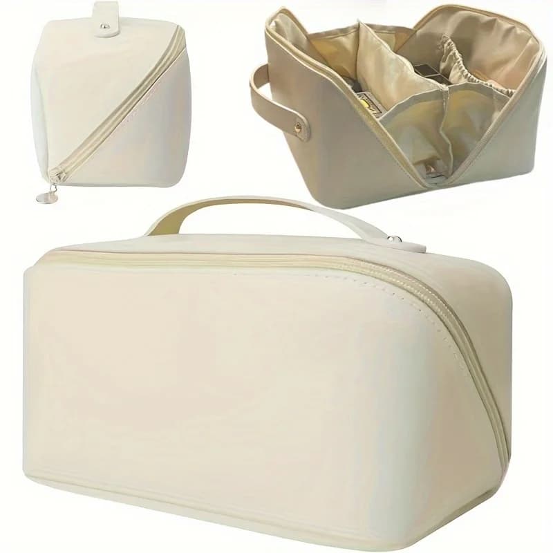 Borsa Organizer Trucchi con Cerniera, Beauty Case da Viaggio di Lusso per Donna, Pochette Porta Cosmetici