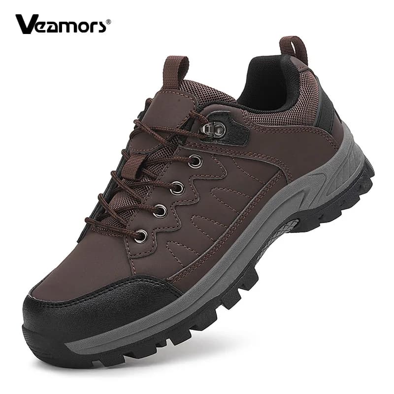 Waterproof Men's Trekking Shoes Casual PU Leather Sports Shoes Men's Anti-slip Outdoor Gymnastics For Trekking Large Size 39-47