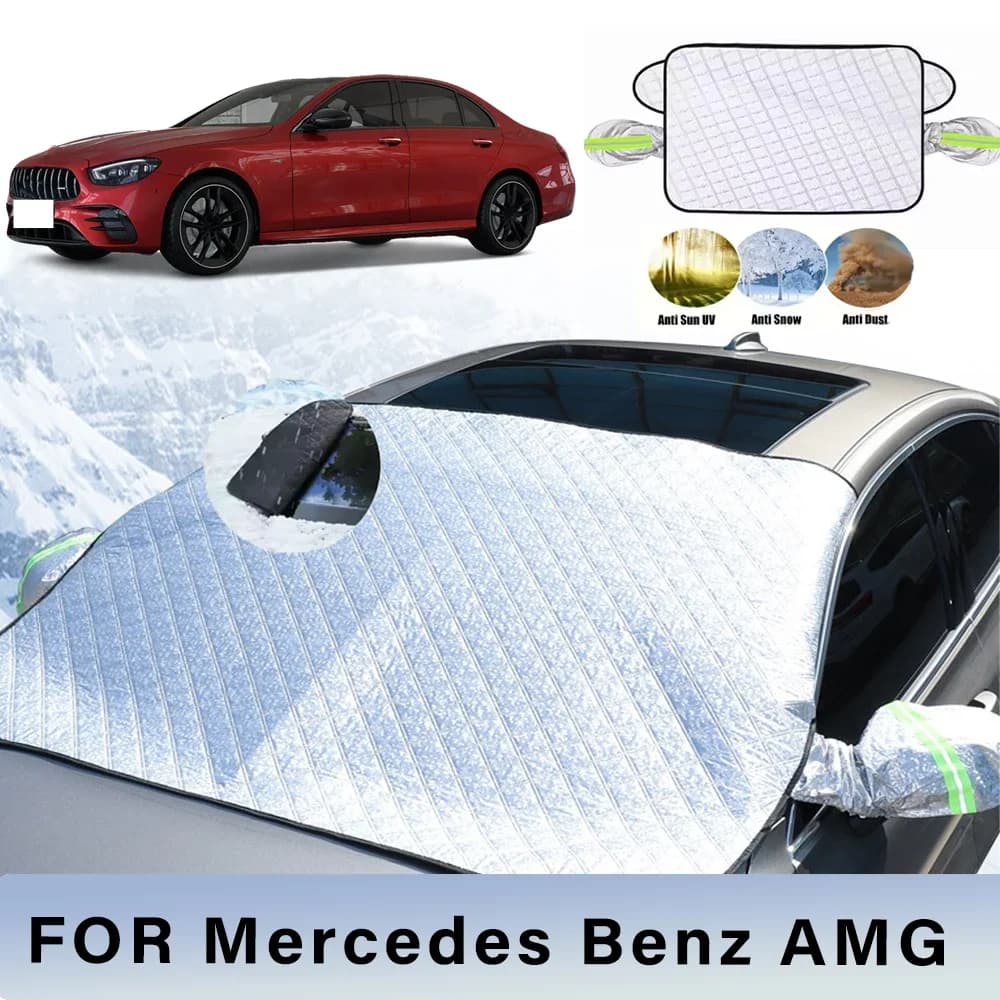Addensato Auto Ora Parasole Parabrezza Copertura Con 5/9 Magneti Protezione UV Anti Neve Luce Solare Per Mercedes Benz AMG E 53 4MATIC +