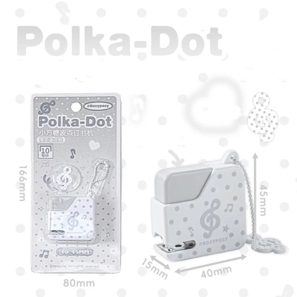 Mini Cucitrice Leggera a Pois con 40 Graffette N.10 - Ideale per Rilegatura e Carta