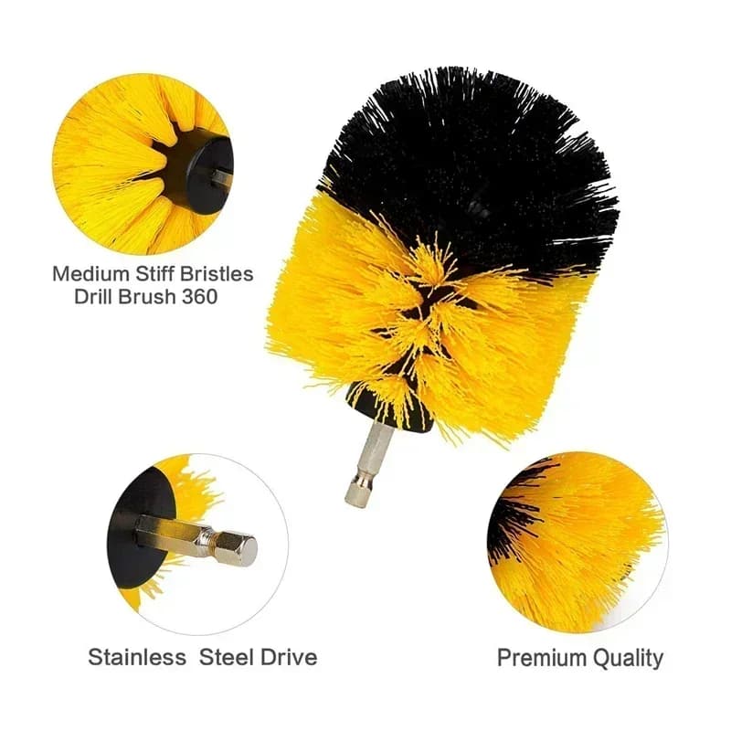 Elettrico Drillbrush Scrub Pad Stucco Power Drills Scrubber Spazzola per la pulizia Detergente per vasca per cucina Kit di strumenti per WC domestico 8 pezzi