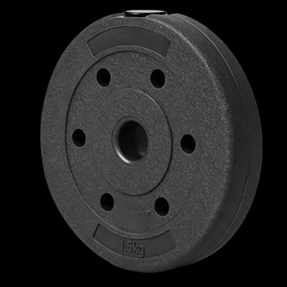 Solid black weight plate Barbell Weight Plate Coated Surface Round Shape Strength Training Weight Plate Weight Marked