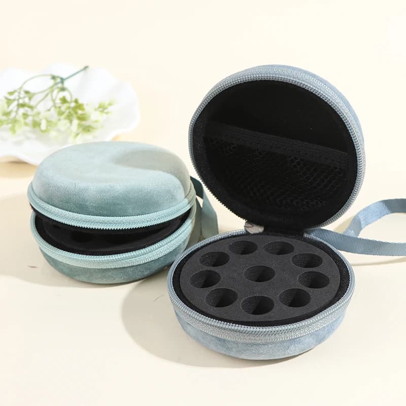 Borsa Portatile da Viaggio per Oli Essenziali con 10 Scomparti (1-2 ml) - Organizer