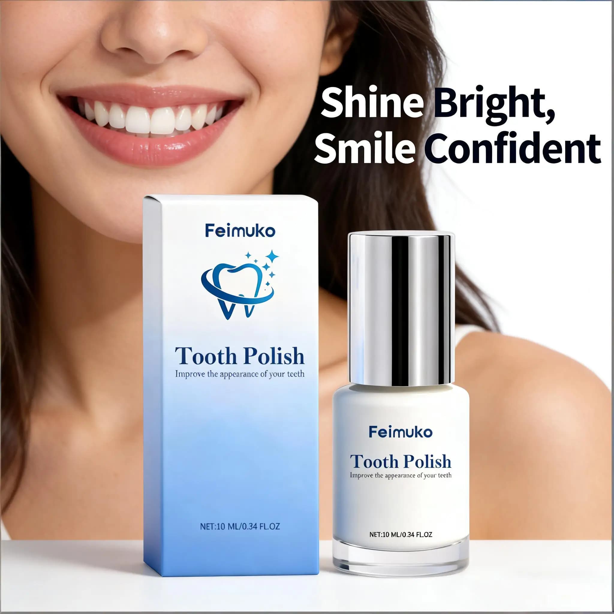 Teeth whitening polisher: removes pigments, reduces plaque stains, cleans, oral hygiene, fresh breath, whitening, teeth care tools